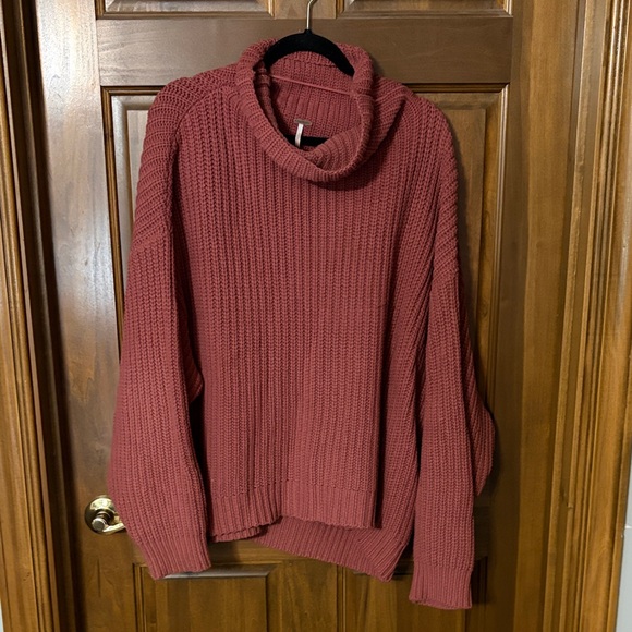 Free People Dusty Rose Cowl Neck Sweater - Picture 1 of 2